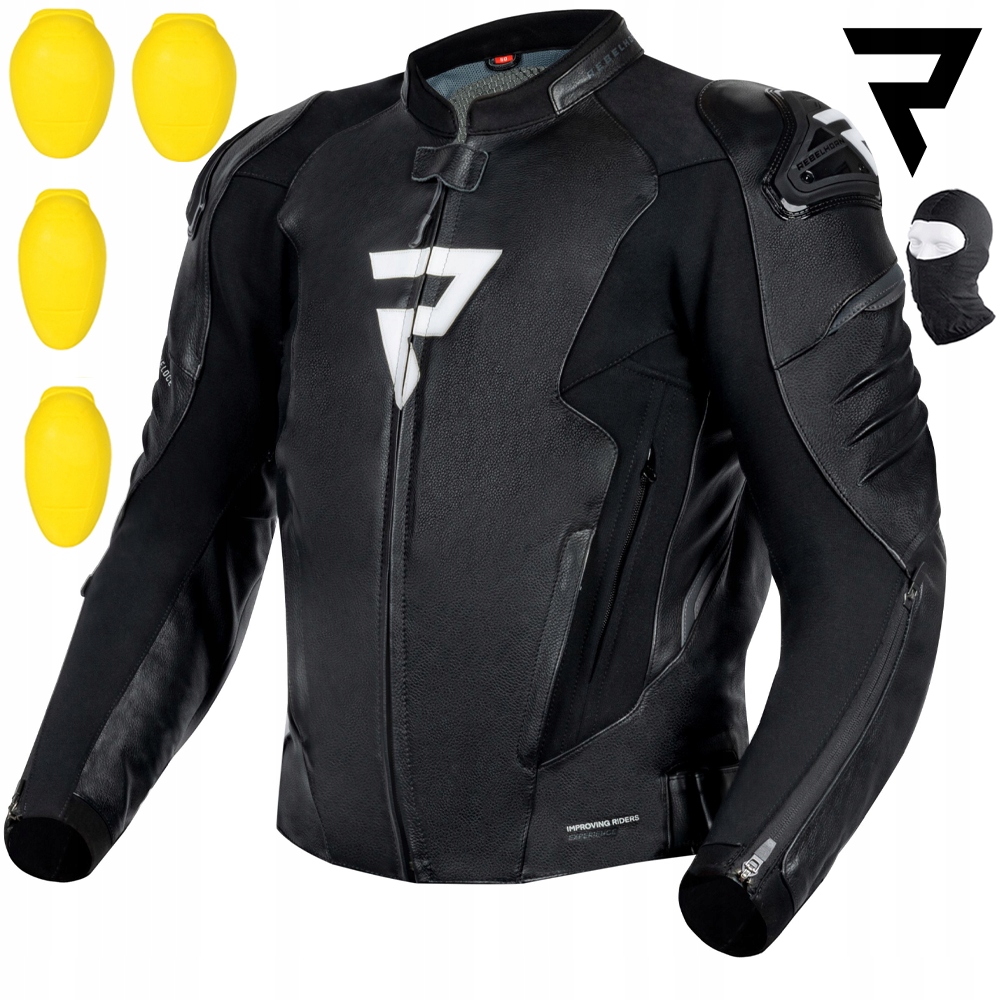 Motocyklová Bunda Rebelhorn Veloce Black/white Mužská Kožená Darček
