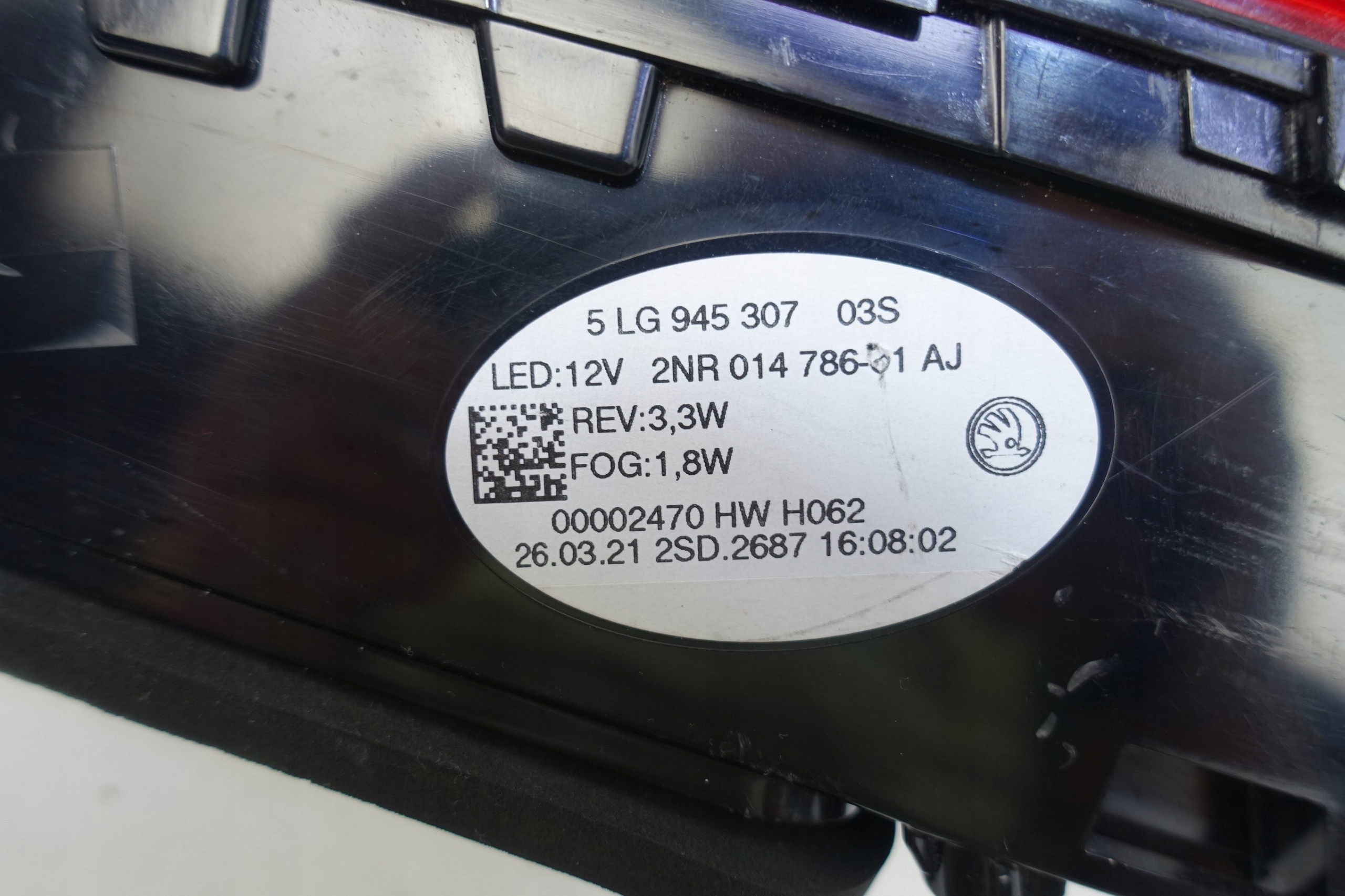 light left rear part left rear SKODA ENYAQ 5LG