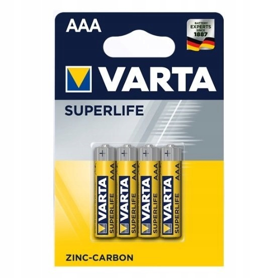 Zestaw baterii cynkowo-węglowe Varta Superlife R03 Aaa (Zn-C; x 4)