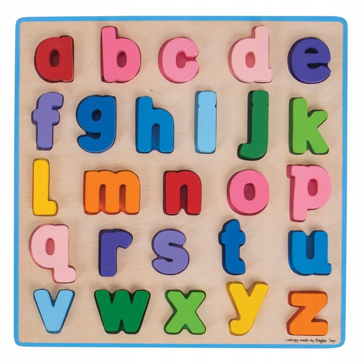 

Drewniane Puzzle Układanka Alfabet Litery Bigjigs