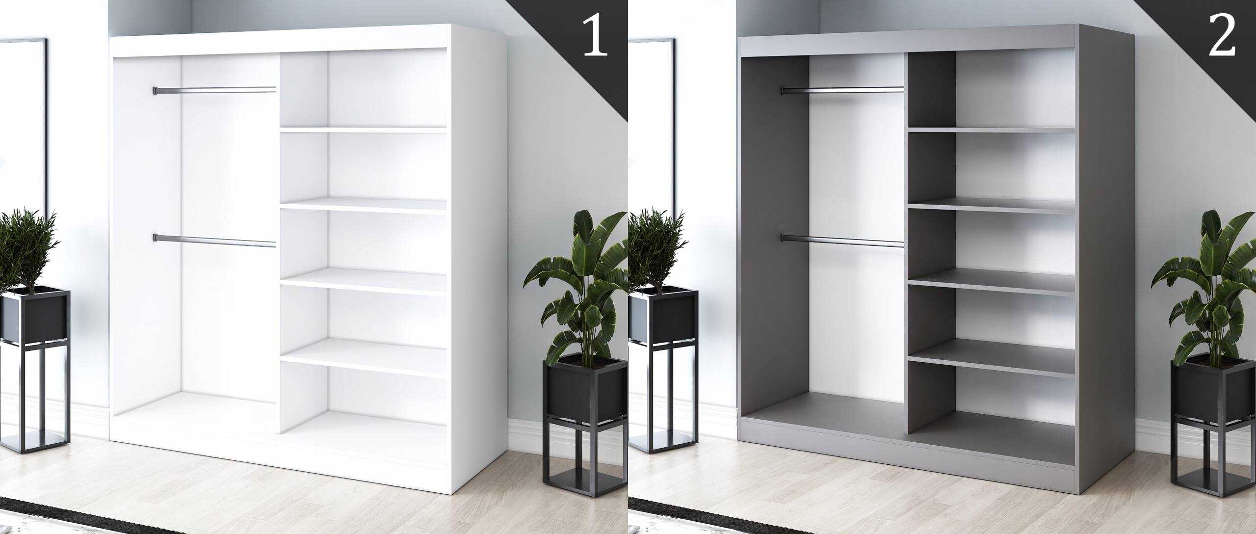 Korpus szafy 180 Regał SONOMA - RÓŻNE UKŁADY Głębokość mebla 60 cm