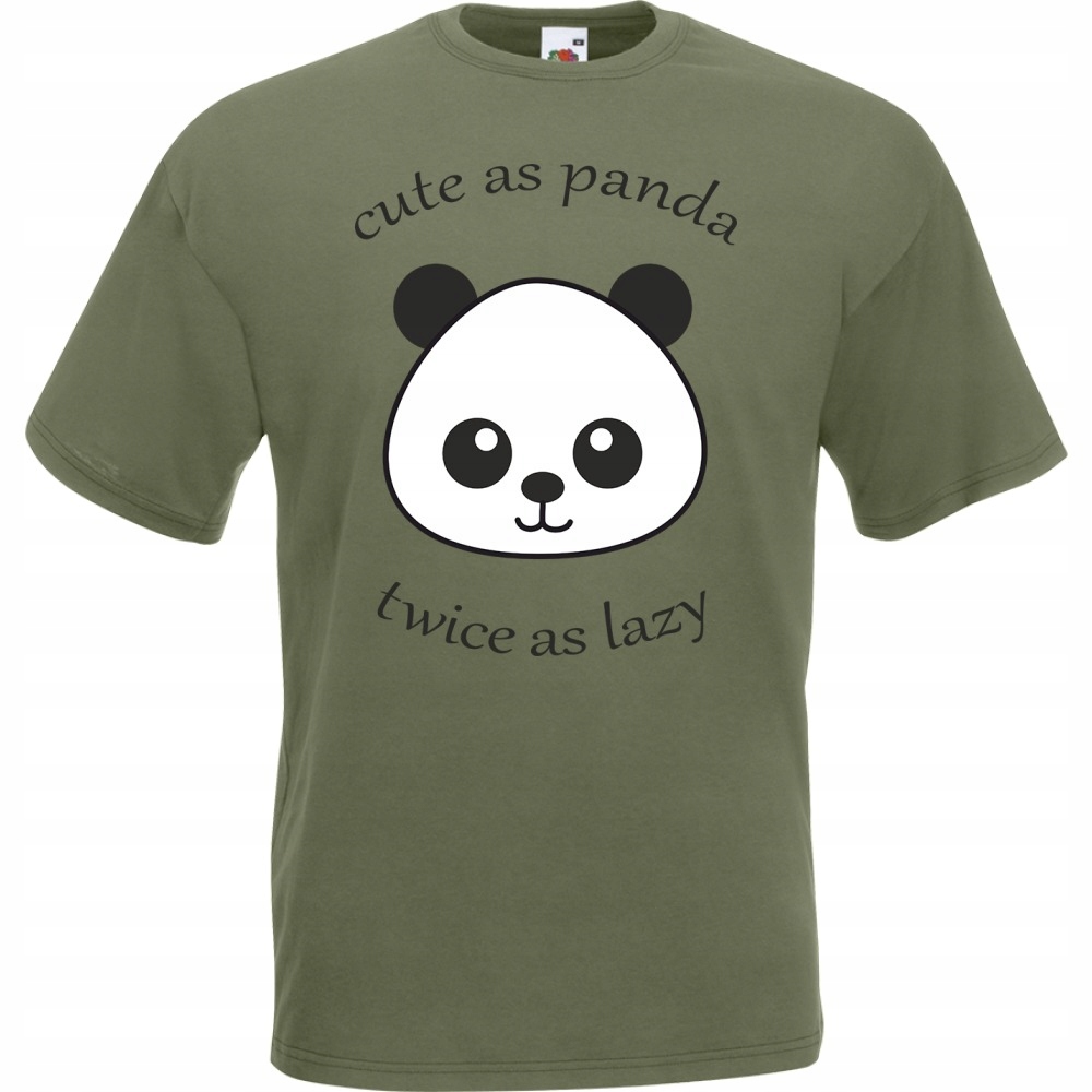 

Koszulka zabawna panda prezent XXL oliwkowa