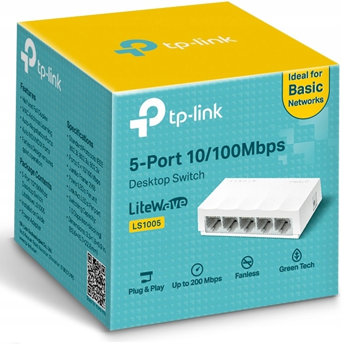 

Switch Tp-link LS1005 5 Portów Przełącznik RJ45
