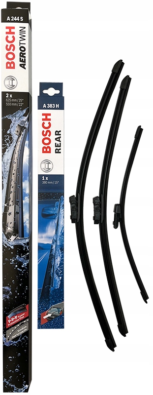 3397014244,3397016087 - BOSCH ЩЕТКИ СТЕКЛООЧИСТИТЕЛЯ ПЕРЕДНИЕ + ЗАДНИЕ VW TIGUAN 2016-