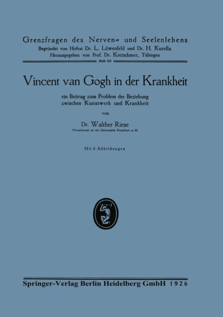 Vincent van Gogh in der Krankheit - Riese, Walther (9870175474) | Ebook
