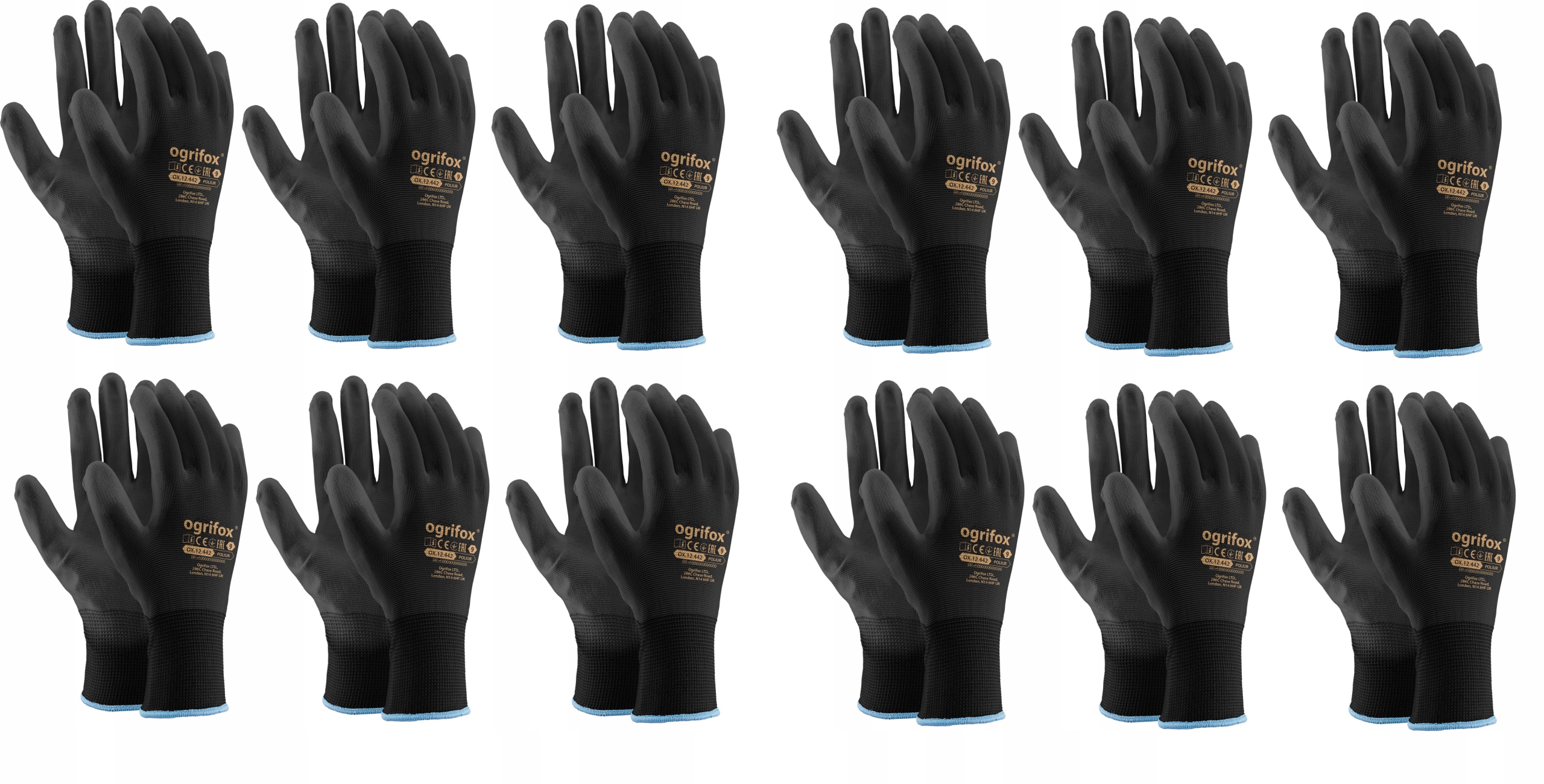 Набор универсальных защитных перчаток 12PAR
