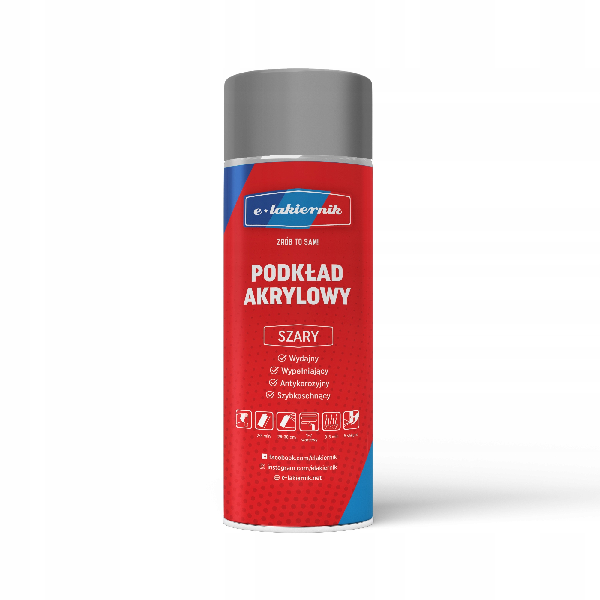 

e-lakiernik Podkład Akrylowy Szary Spray 400ml