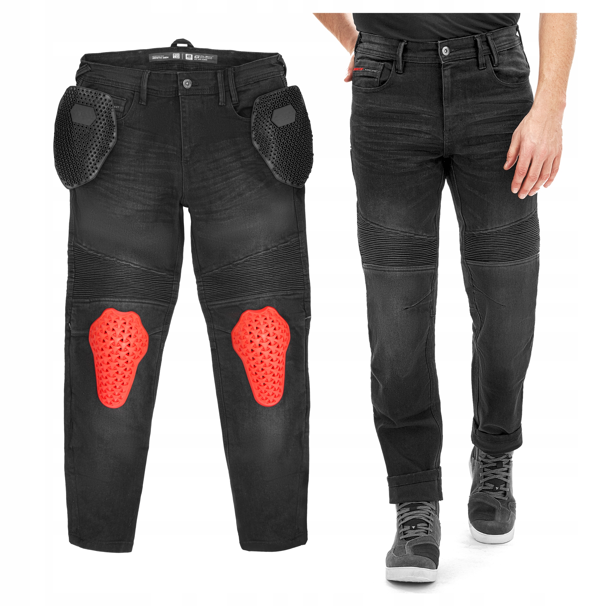 Džíny motocyklové kalhoty Shima Zenith Black Monolayer+ pánské Bonus