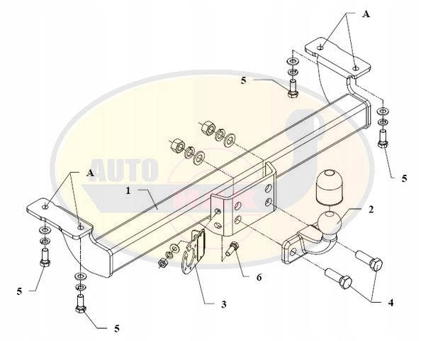 HAK HOLOWNICZY + 13 PIN SUZUKI VITARA 1988-1998 Producent Auto-hak