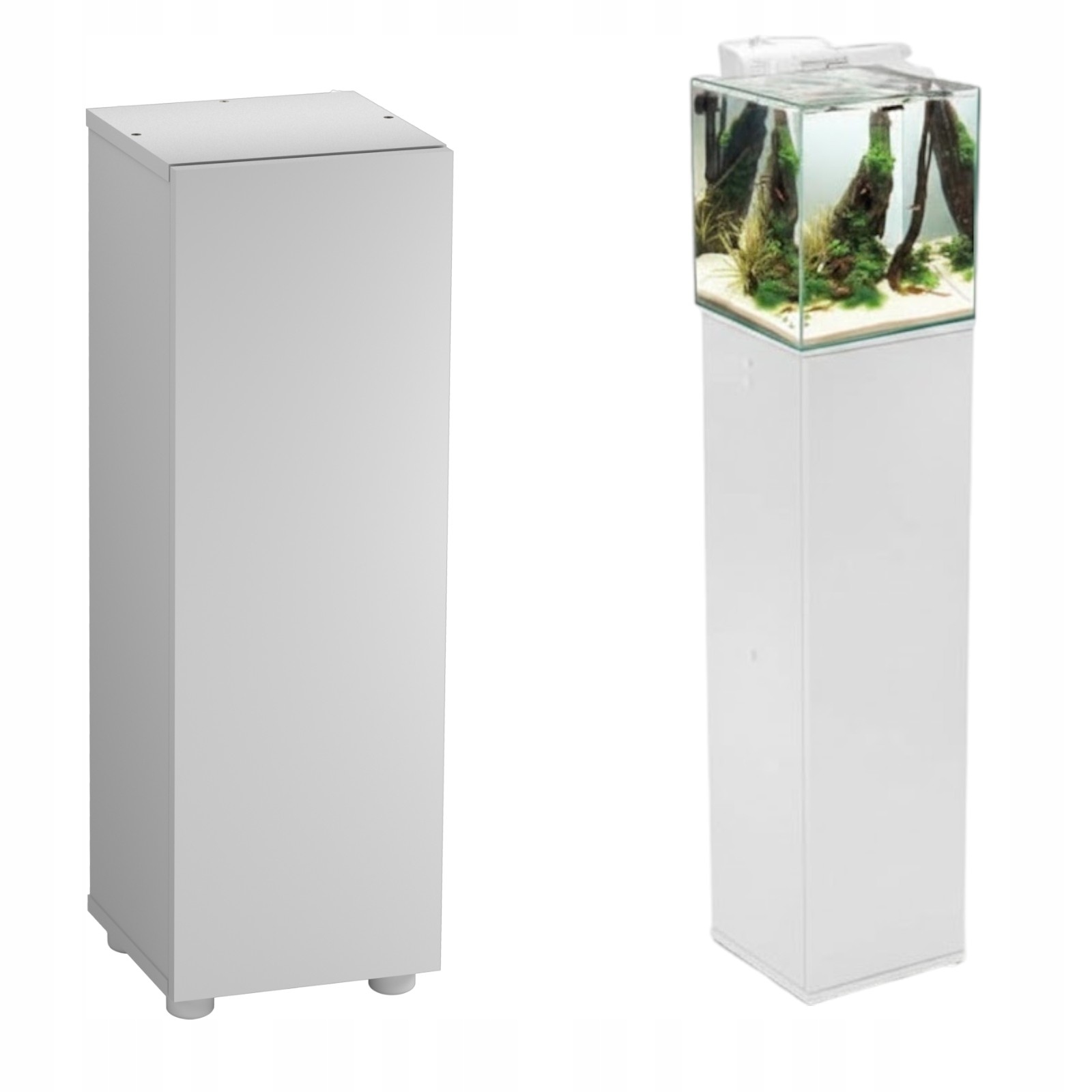 Szafka Pod Akwarium Aquael Shrimp Set Duo – 35x35x90 cm, Biała