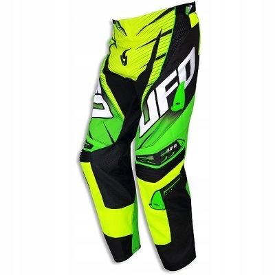 Nohavice Enduro Cross Ufo Voltage Farba Čierna/zelená Fluo Veľkosť Xs EU4