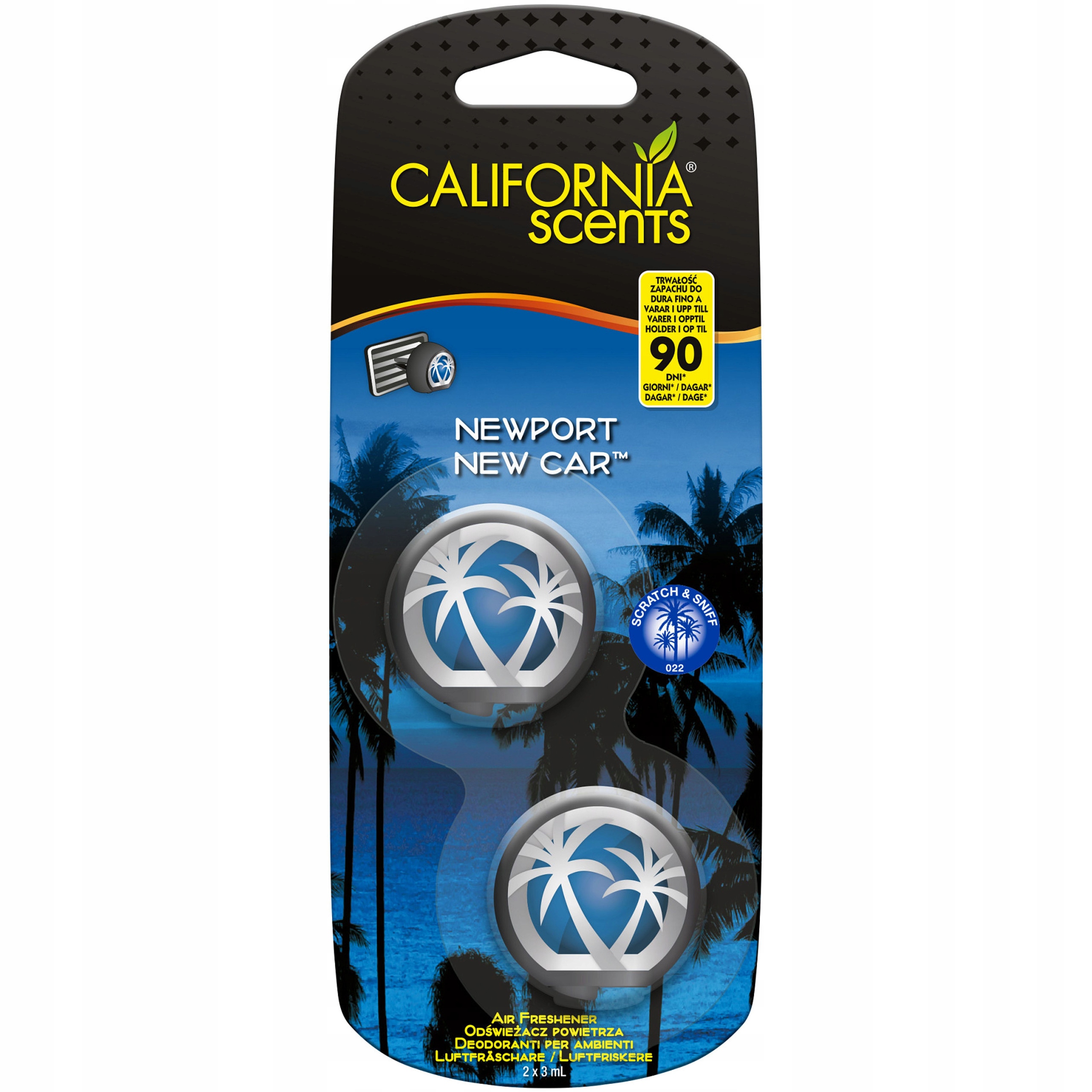

2x Zapach California Mini Membrana Newport New Car