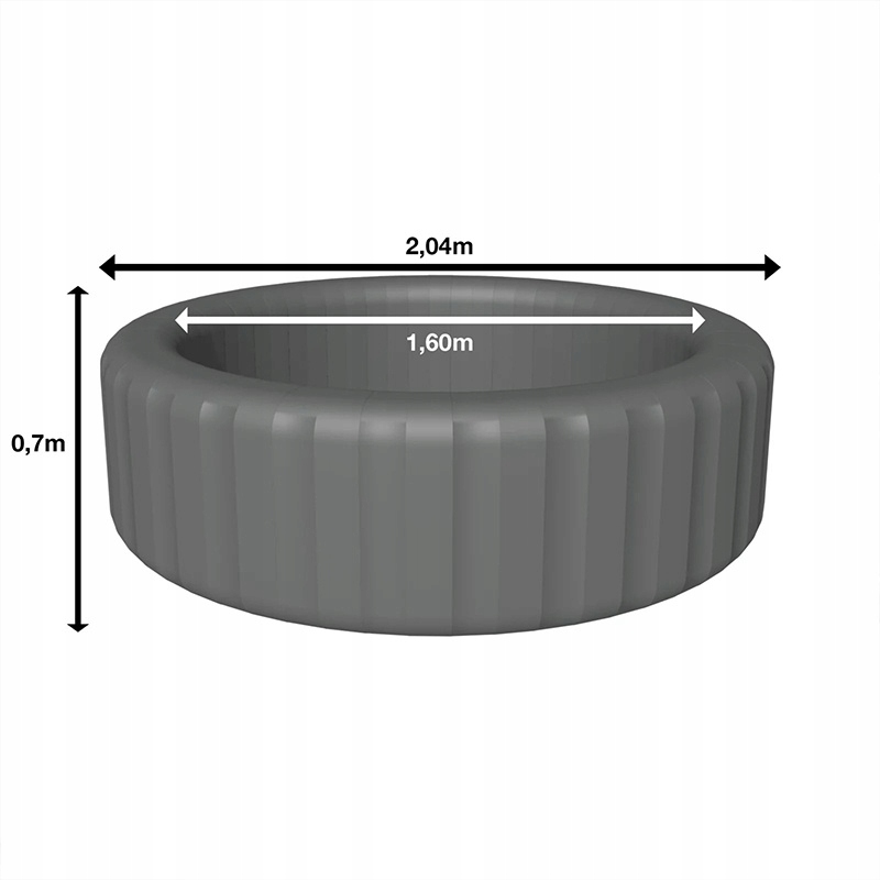 DMUCHANE SPA OGRODOWE BASEN NICE-WOOD AVENLI 140 DYSZ ZESTAW Stan opakowania oryginalne