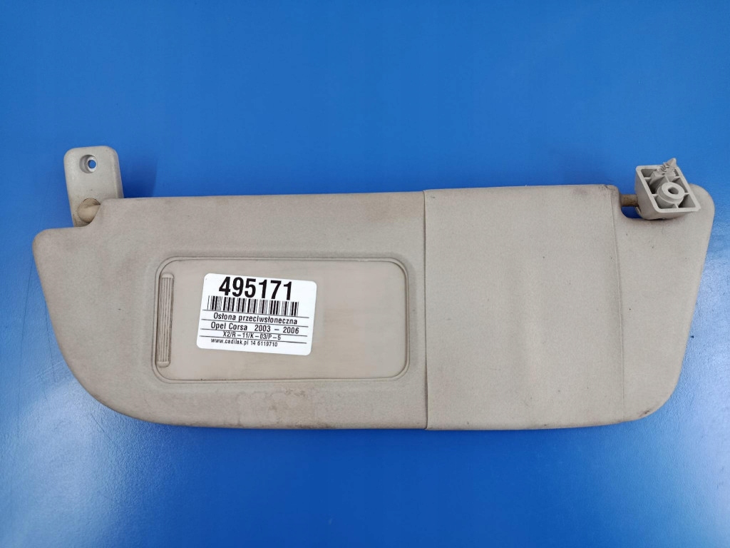 OPEL CORSA C LIFT DASZEK OSŁONA PRZECIWSŁONECZNA LEWA