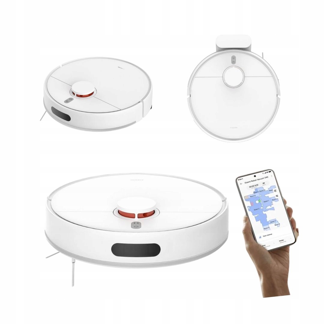 Robotický vysávač Xiaomi Vacuum S40 70W Lds Mopovanie 10000 Pa Biely