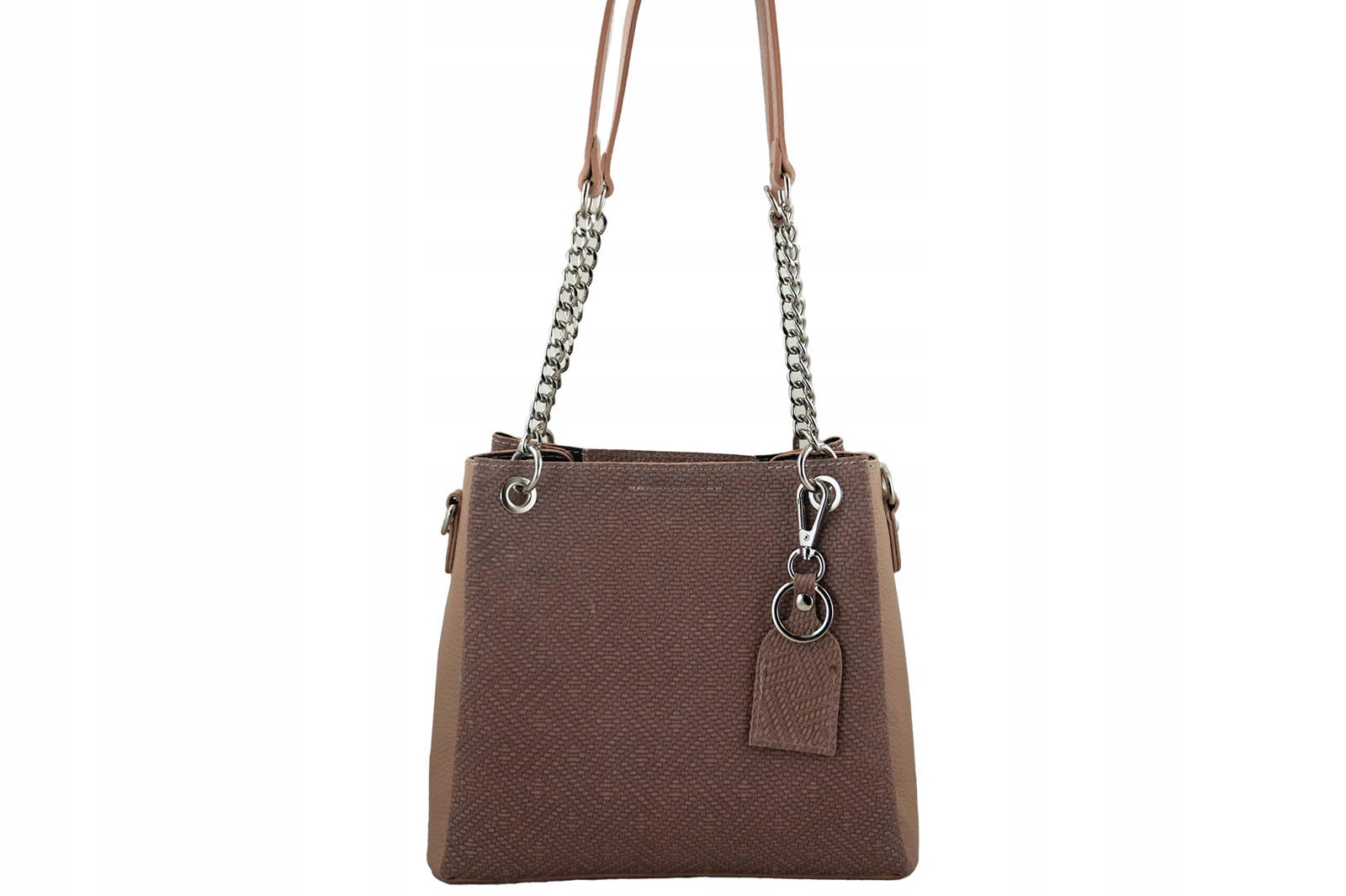 Torebka ze wzorem geometrycznym - Różowa pudrowa Marka Barberinis