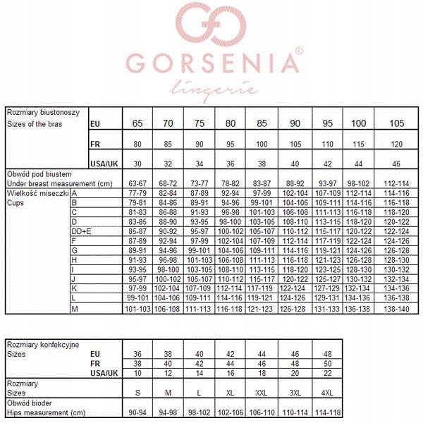 GORSENIA BIUSTONOSZ KĄPIELOWY USZTYWNIANY 213 CZARNY 95H Rozmiar 95H