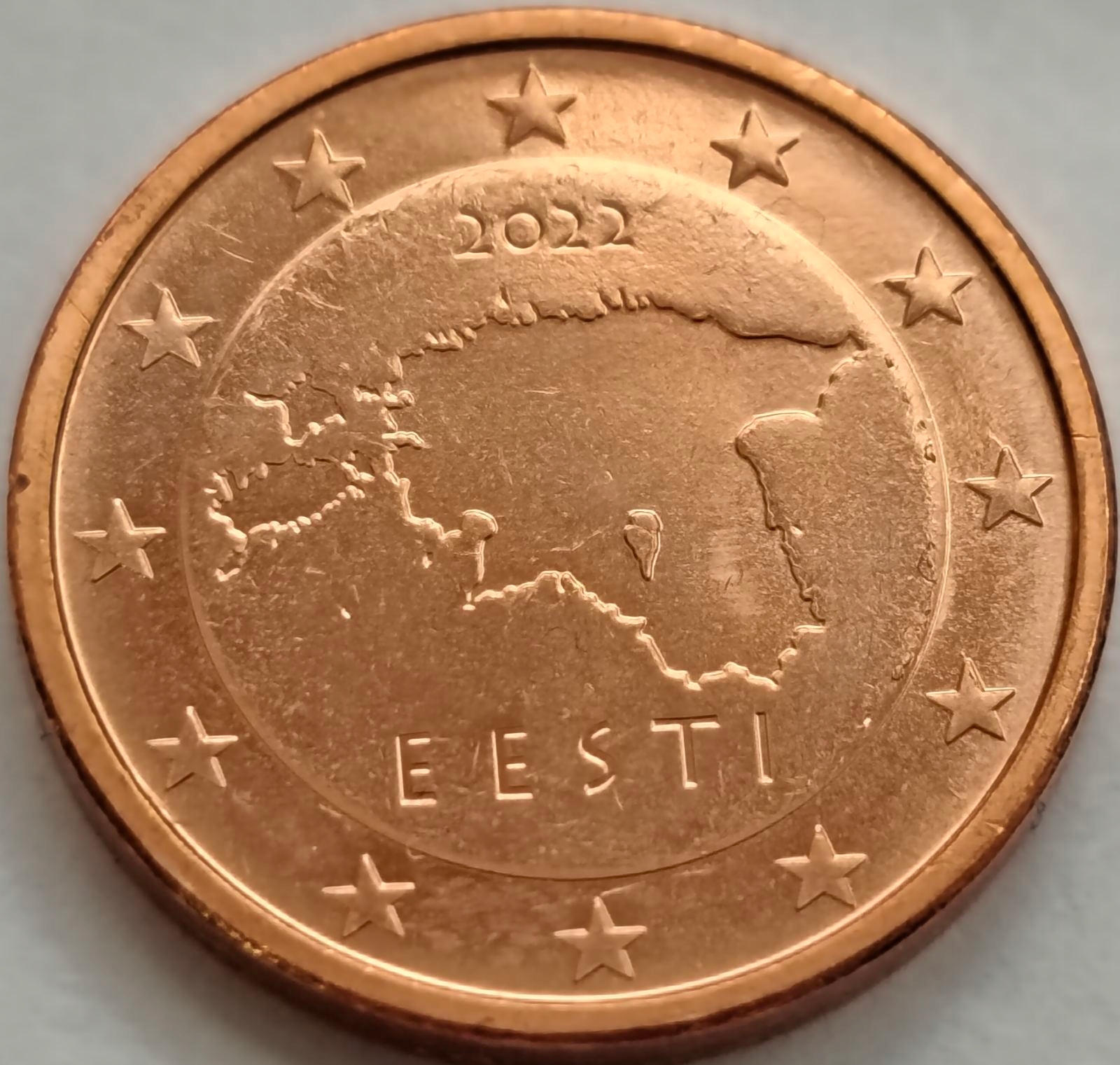 4014 - Estonia 1 eurocent , 2022
