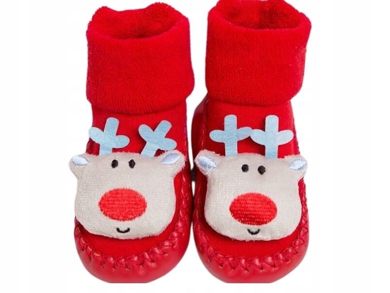 

Świąteczne Buciki Skarpetki Skórzana Podeszwa 13.5