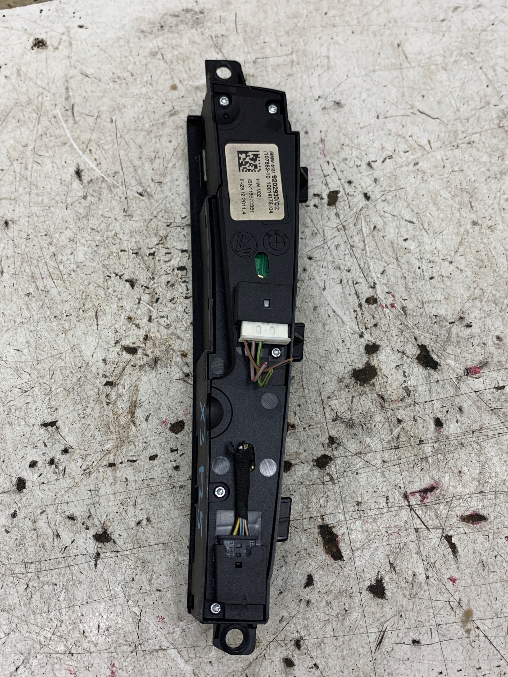 PANEL switch of control 9202930 BMW X3 F25 2.0 D