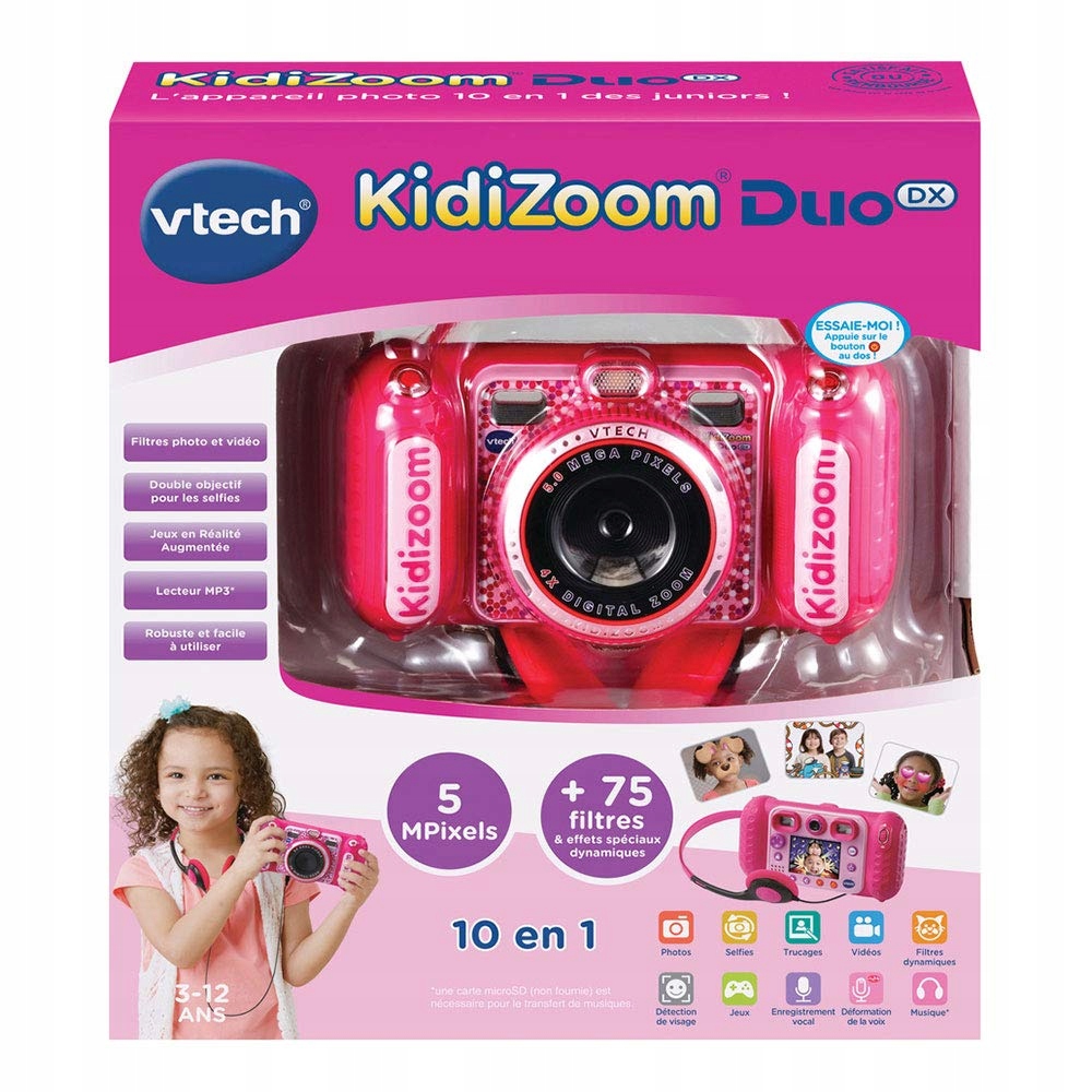 VTech 80-520034  VTech KidiZoom Duo Pro pink Appareil photo