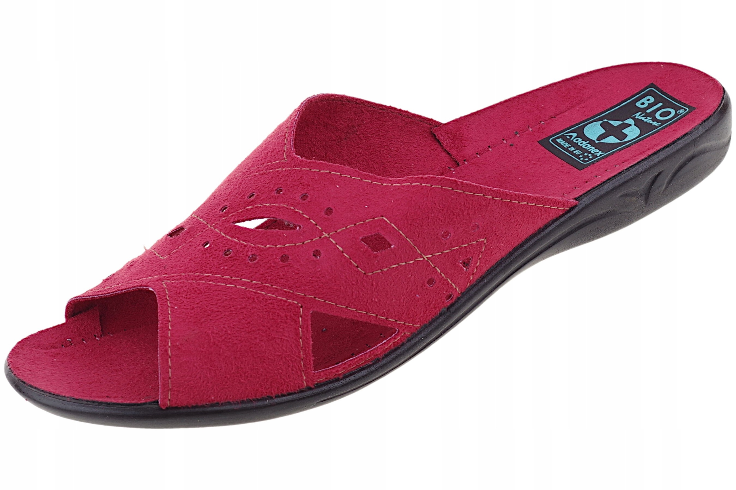 

Kapcie odkryte Bio Adanex nubuk 18796 bordo 36