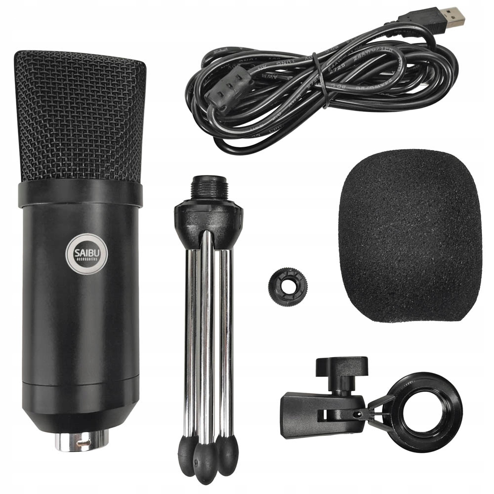 MIKROFON POJEMNOŚCIOWY USB POP STATYW SAIBU MU-1 Kod producenta SAIBU-MIC-KH12-POP