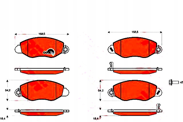 Trw Brzdové Destičky Ford Transit 2.4 DI [rwd] (f_