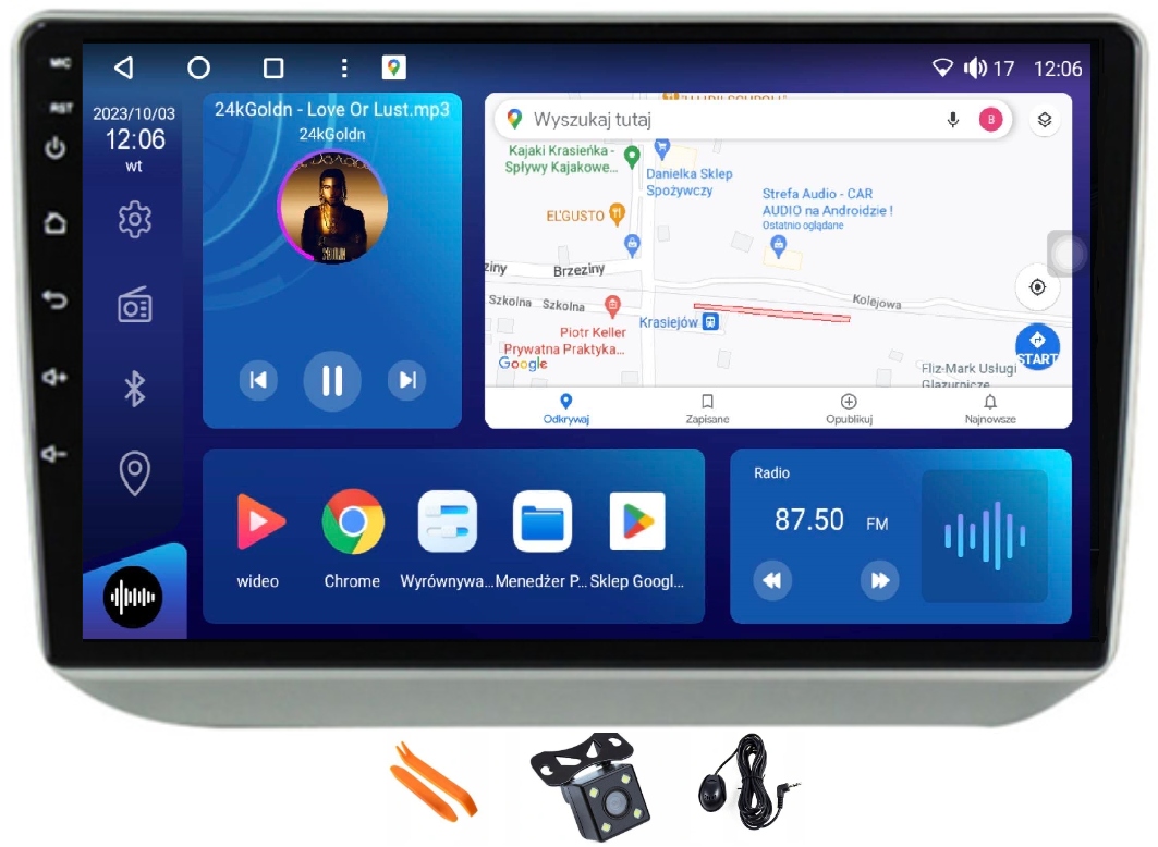 Android Rádio Navigácia M8120 Qled Carplay Lte Gps Škoda Fabia 2 07-14