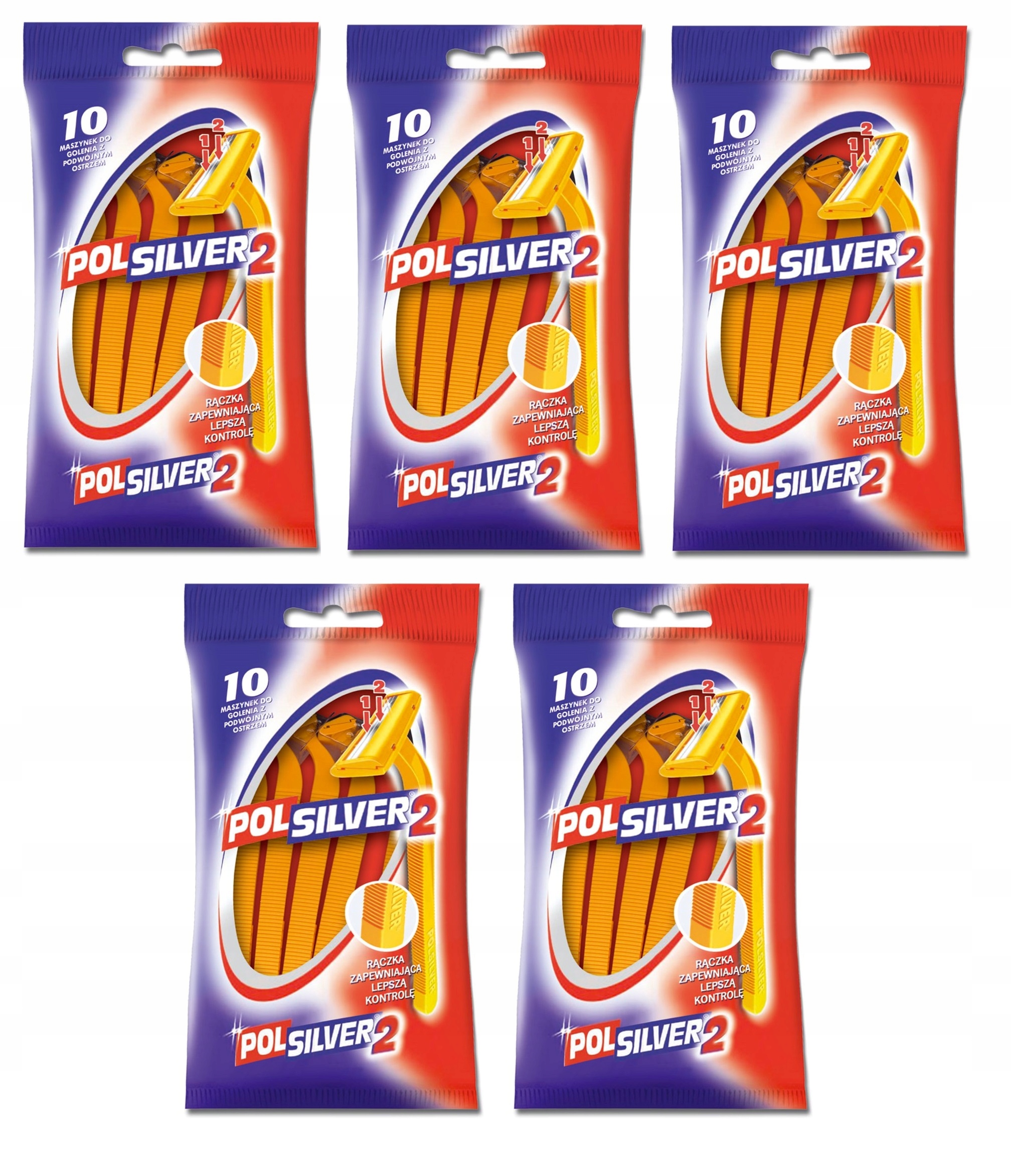 Maszynki Do Golenia Polsilver Jednorazowe 50 sztuk Zółte