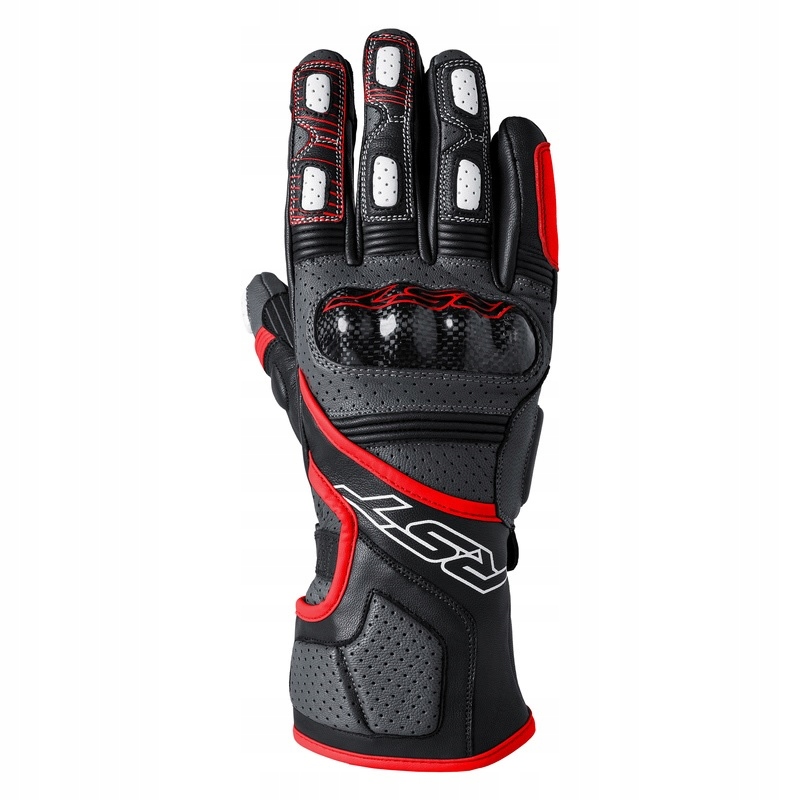 Kožené rukavice Rst Fulcrum Ce Grey/red/black
