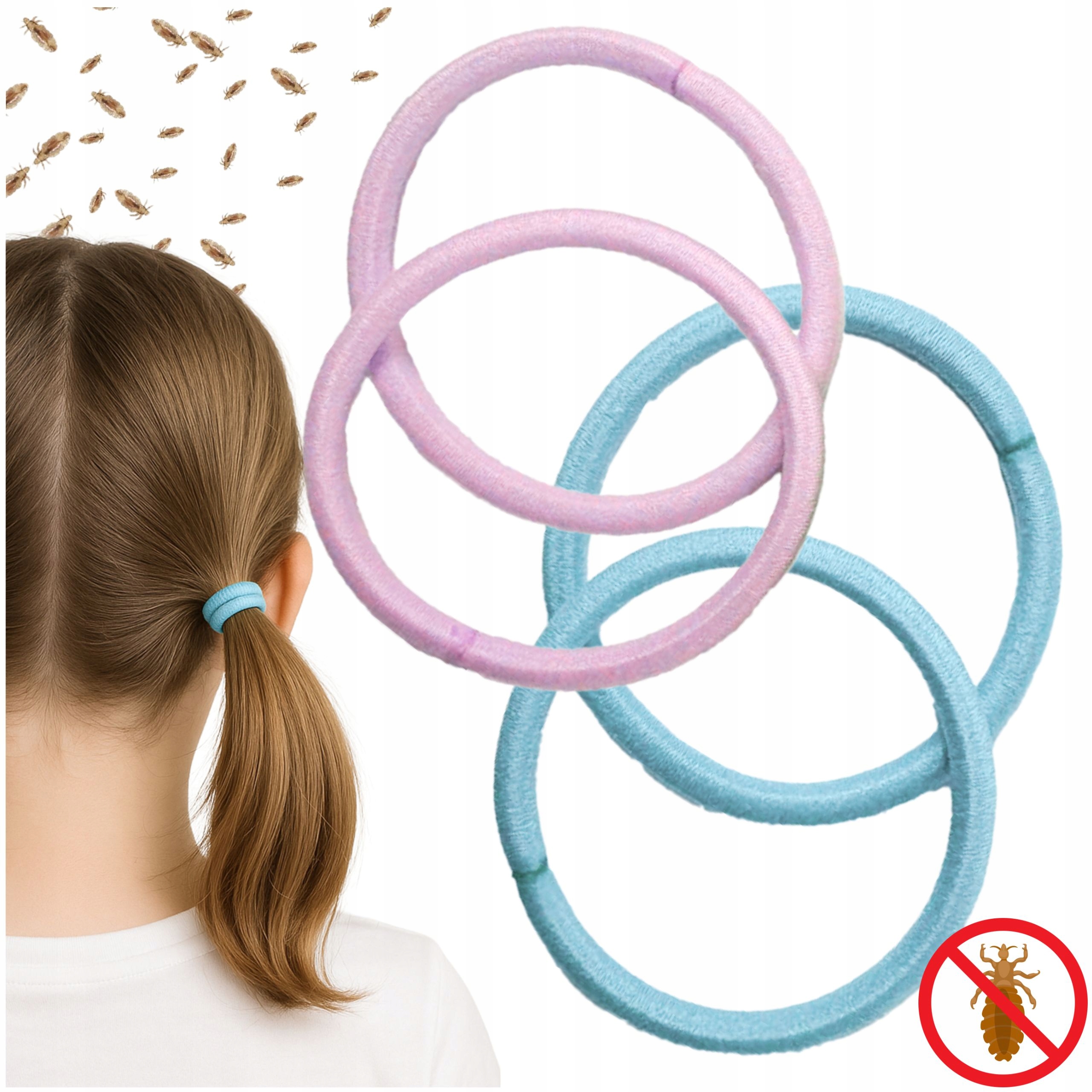 Резинки против вшей резинки для волос для вшей для детей эфирные масла X4