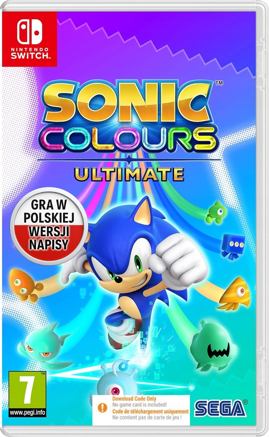 Sonic Colours Ultimate Pl Nintendo Switch Code in box