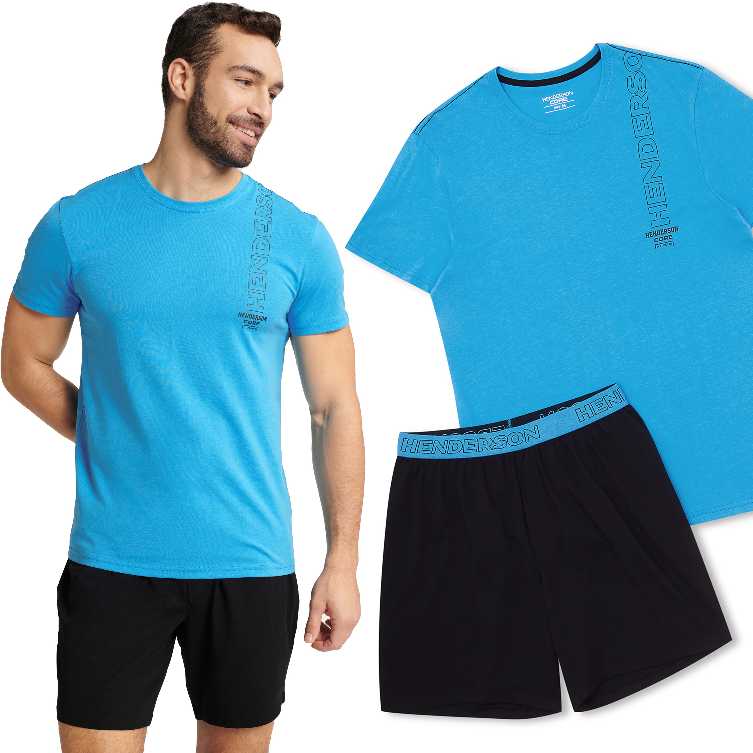 

Henderson Piżama męska krótki rękaw Bawełniana L