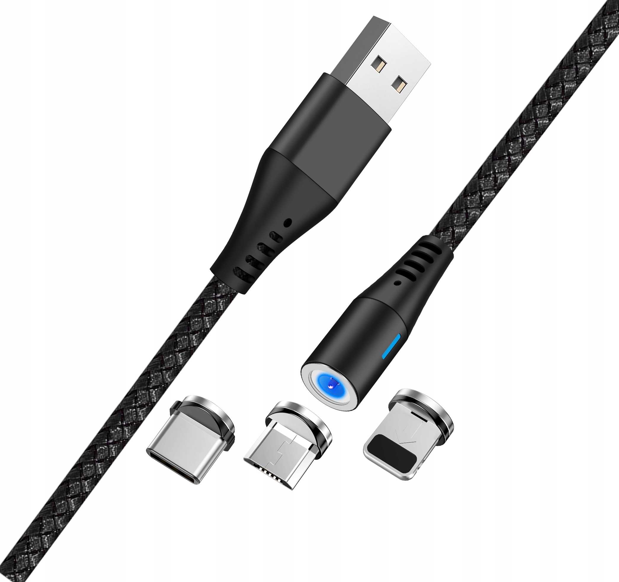 Kabel USB 3w1 Lightning Micro-USB USB-C 1m Oplot Kod producenta MXUC-02