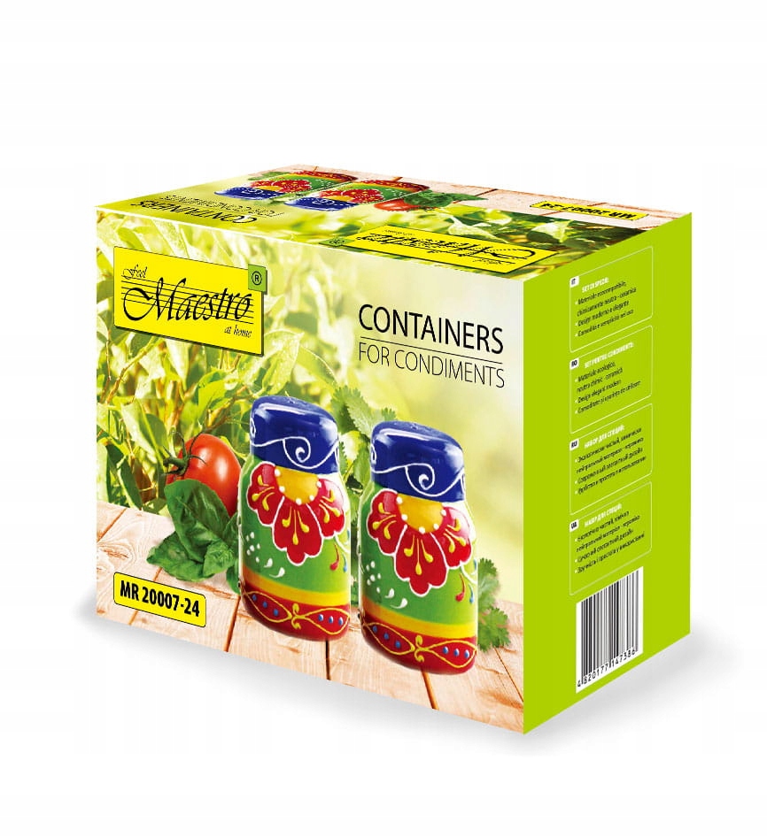 Ceramiczny zestaw do soli i pieprzu MAESTRO TRADITIONS MR-20007-24 Marka MR