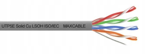 Kabel UTP5E drát Cu Lsoh Iso/iec 305 m Maxcable