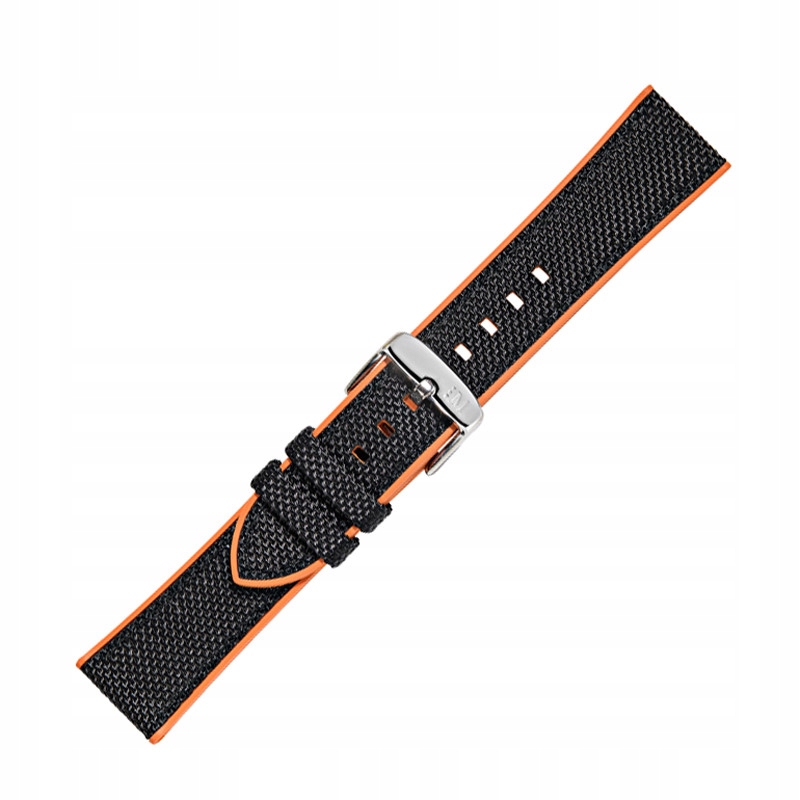 Pásek k hodinkám Morellato A01X5122C62986CR22 černý, oranžový 22 mm