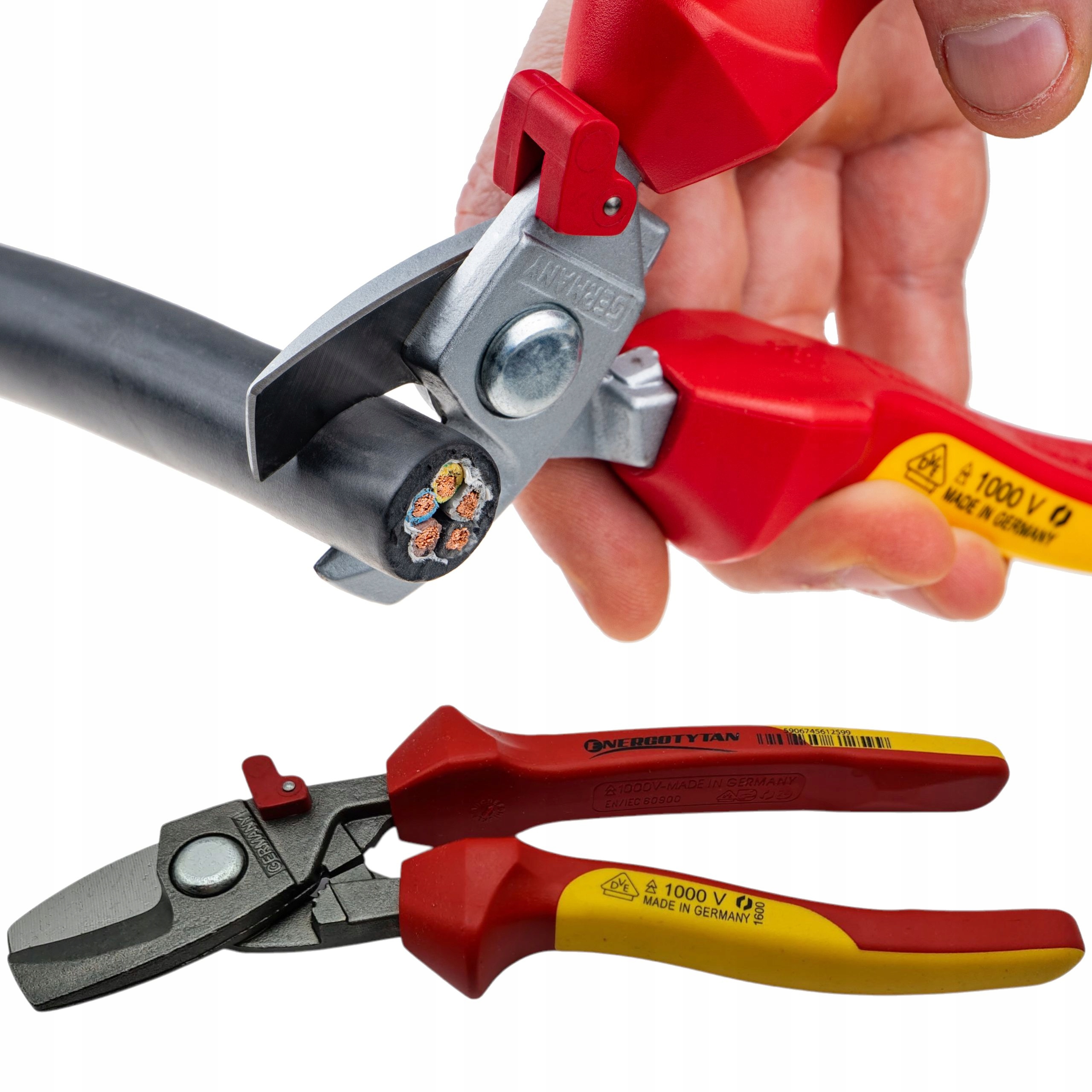 Izolované nůžky pro stříhání kabelů 70 mm2 220 mm 1000 V Vde Germany EW9