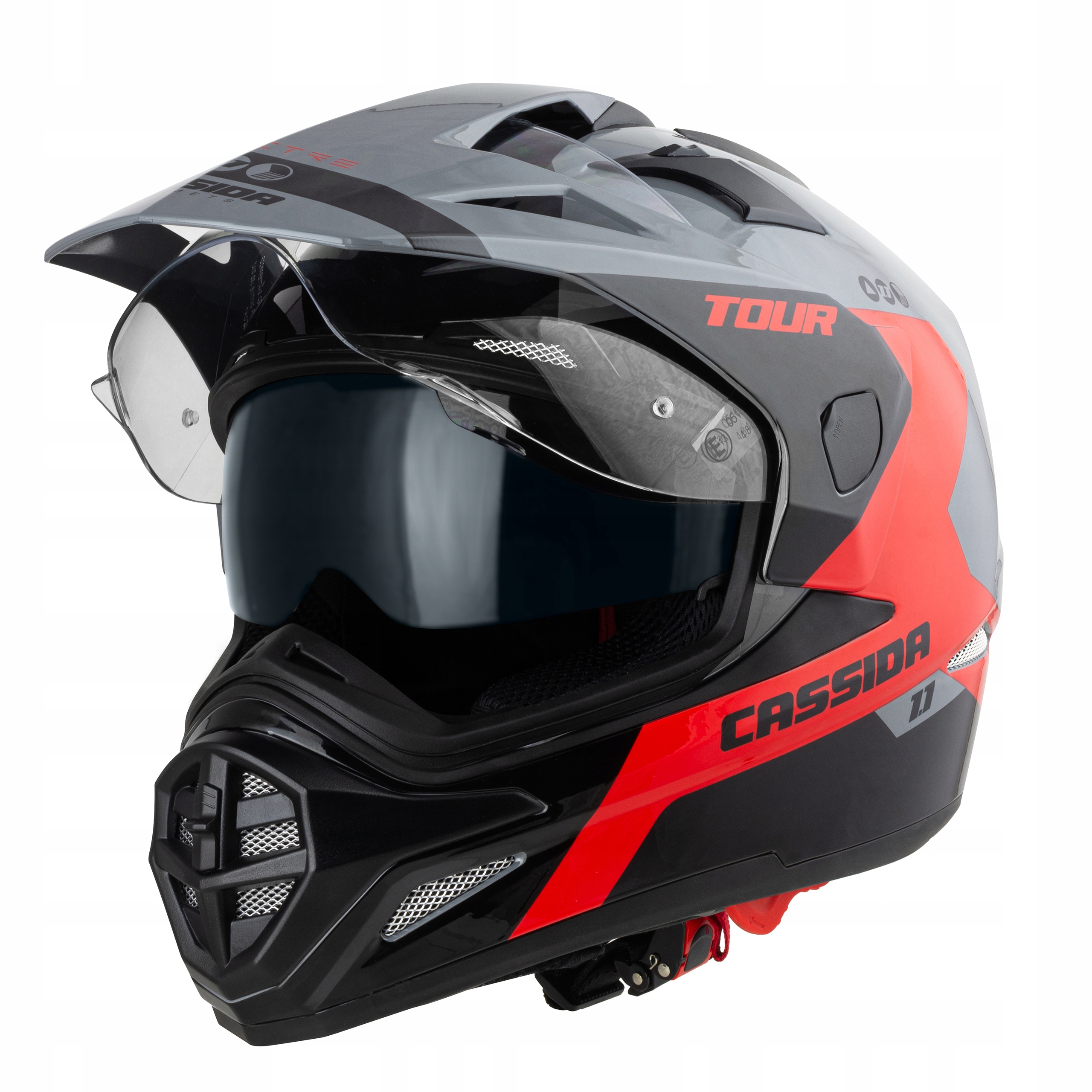 CASSIDA KASK MOTOCYKLOWY Spectre FLUO +PINLOCK XXL Rozmiar XXL