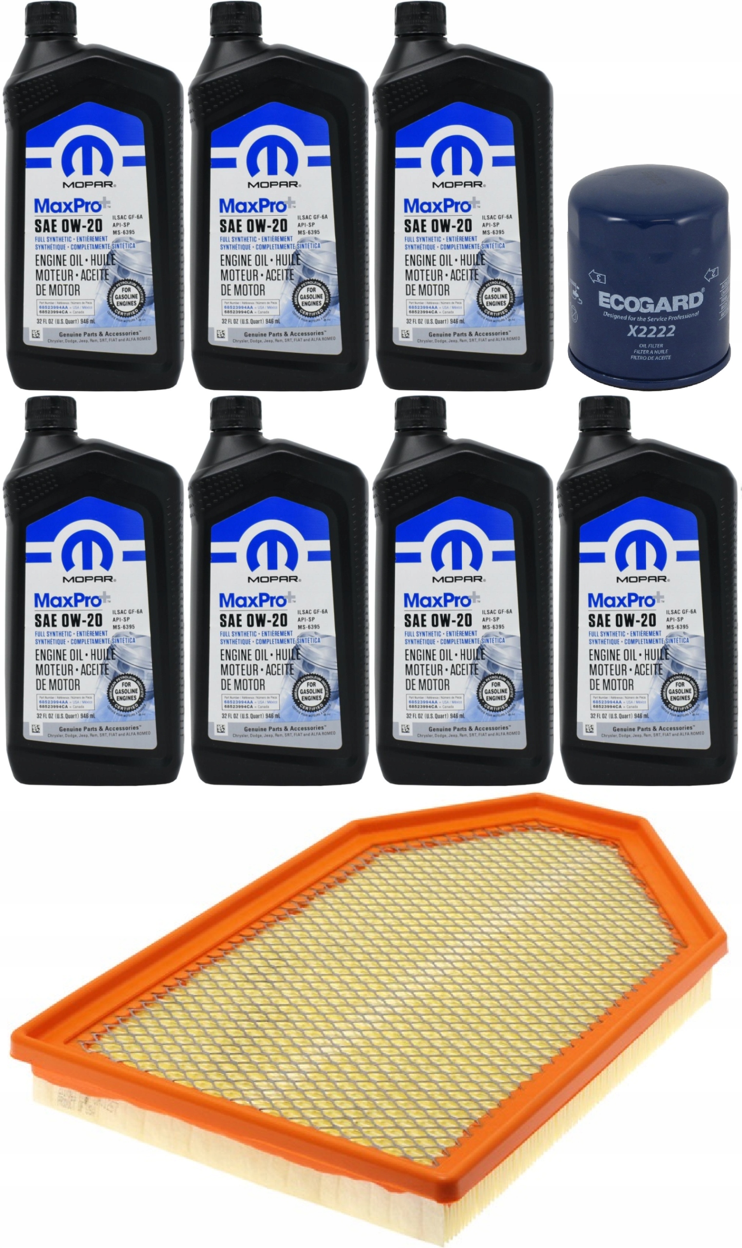 MOPAR 0W20 + FILTRY DODGE CHALLENGER 5,7 2022-