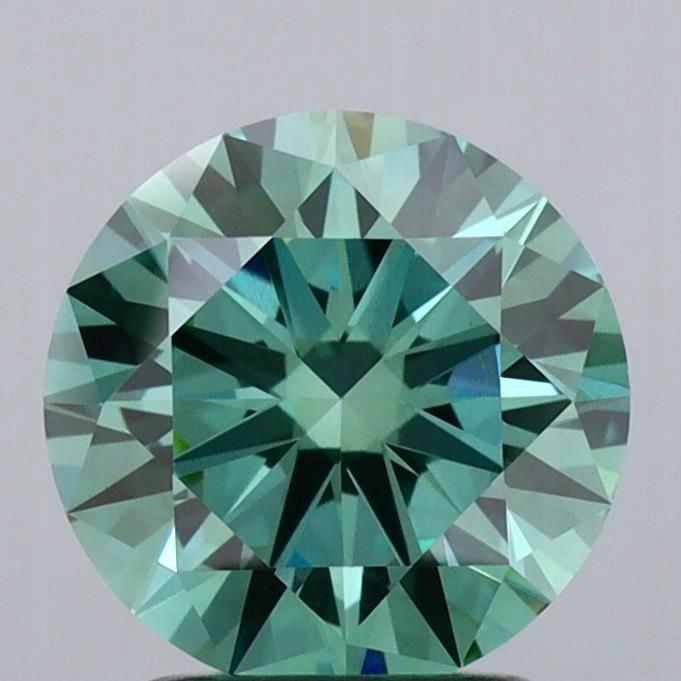 Diament laboratoryjny kolorowy 2.0ct ROUND Fancy Vivid Green VS1 (IGI)