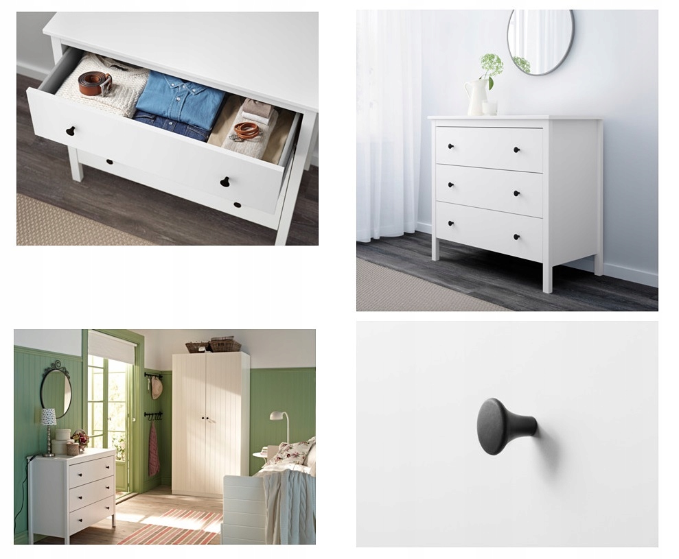 IKEA KOPPANG KOMODA 3 szuflady BIAŁA jak hemnes Marka IKEA