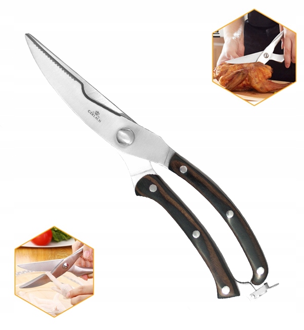 

Nożyce Kuchenne Do Drobiu Drewno Stal Gerlach 25CM