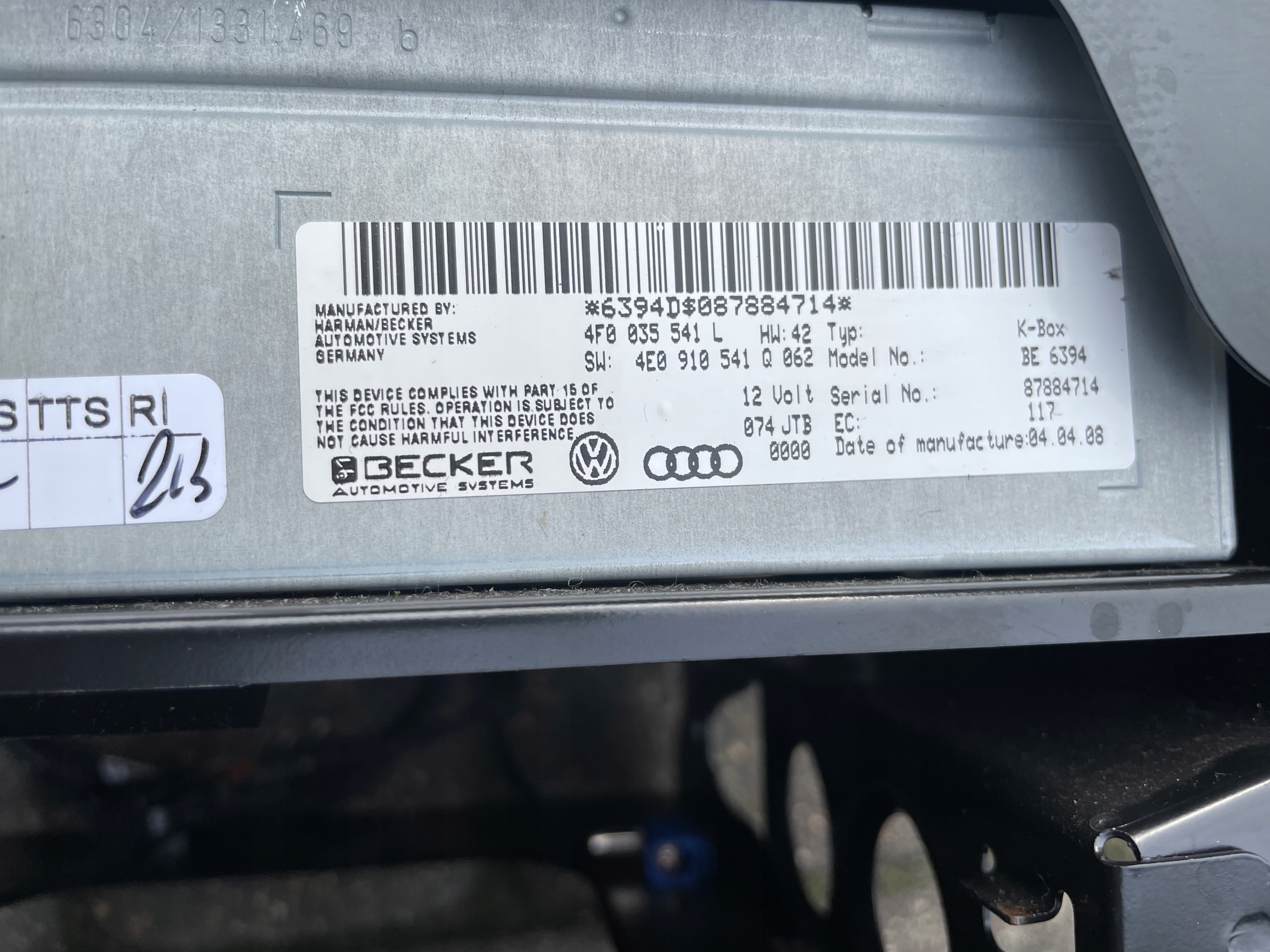 Audi A4 B8 8K тюнер радио 4F0035541L 4E0910541Q