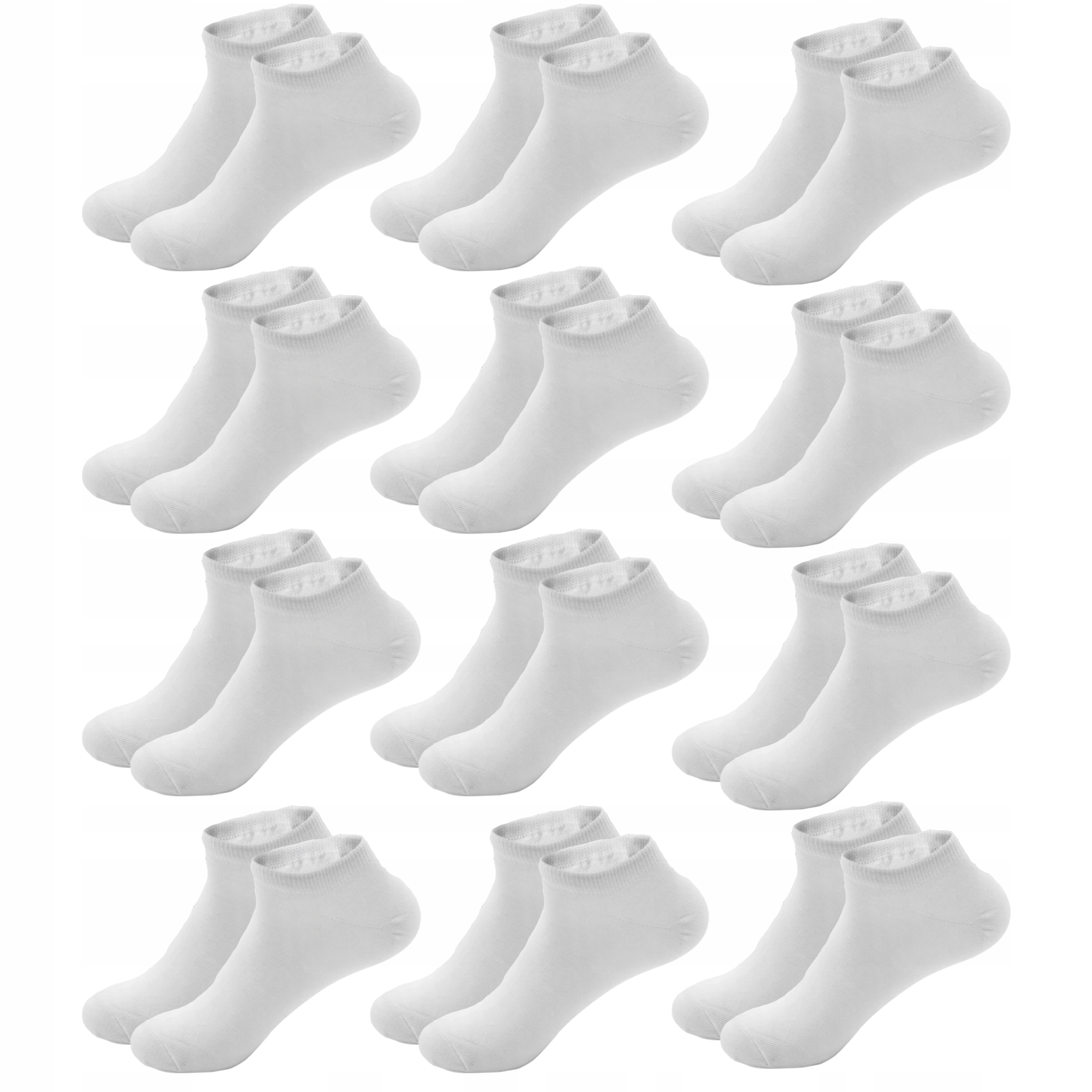 

12x Skarpety Stopki męskie Bambusowe białe 40-43