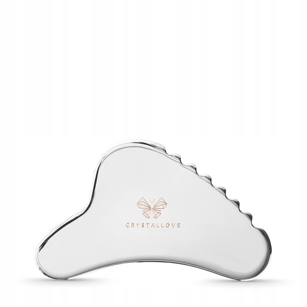 Masážní Destička Gua Sha z nerezové oceli Crystallove