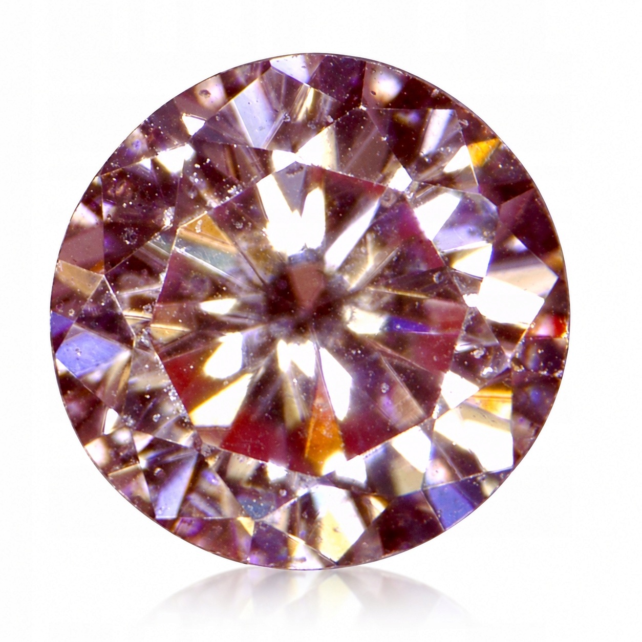 Přírodní diamant <0.01 ct Růžový VS2 Briliant certifikát Wbd