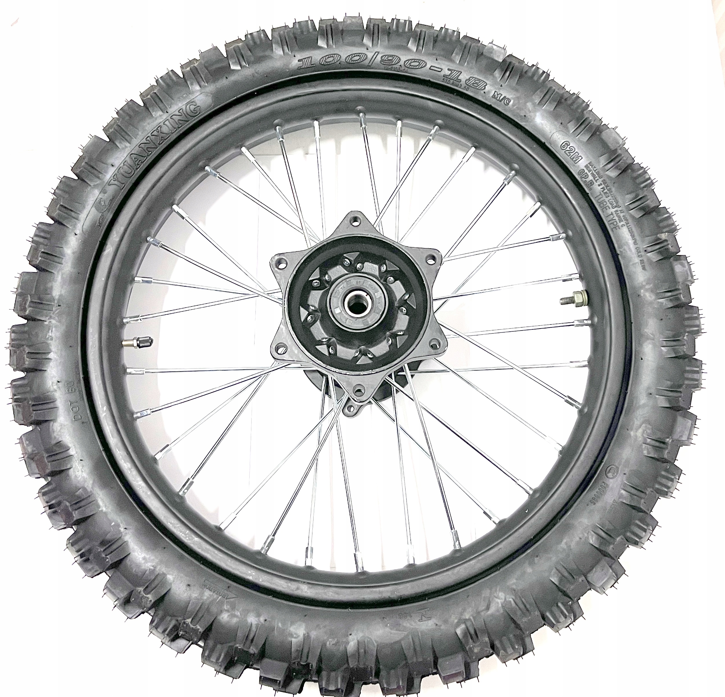Kompletné zadné koleso cross 18 palcov 100/90-18 pneumatika s ráfikom