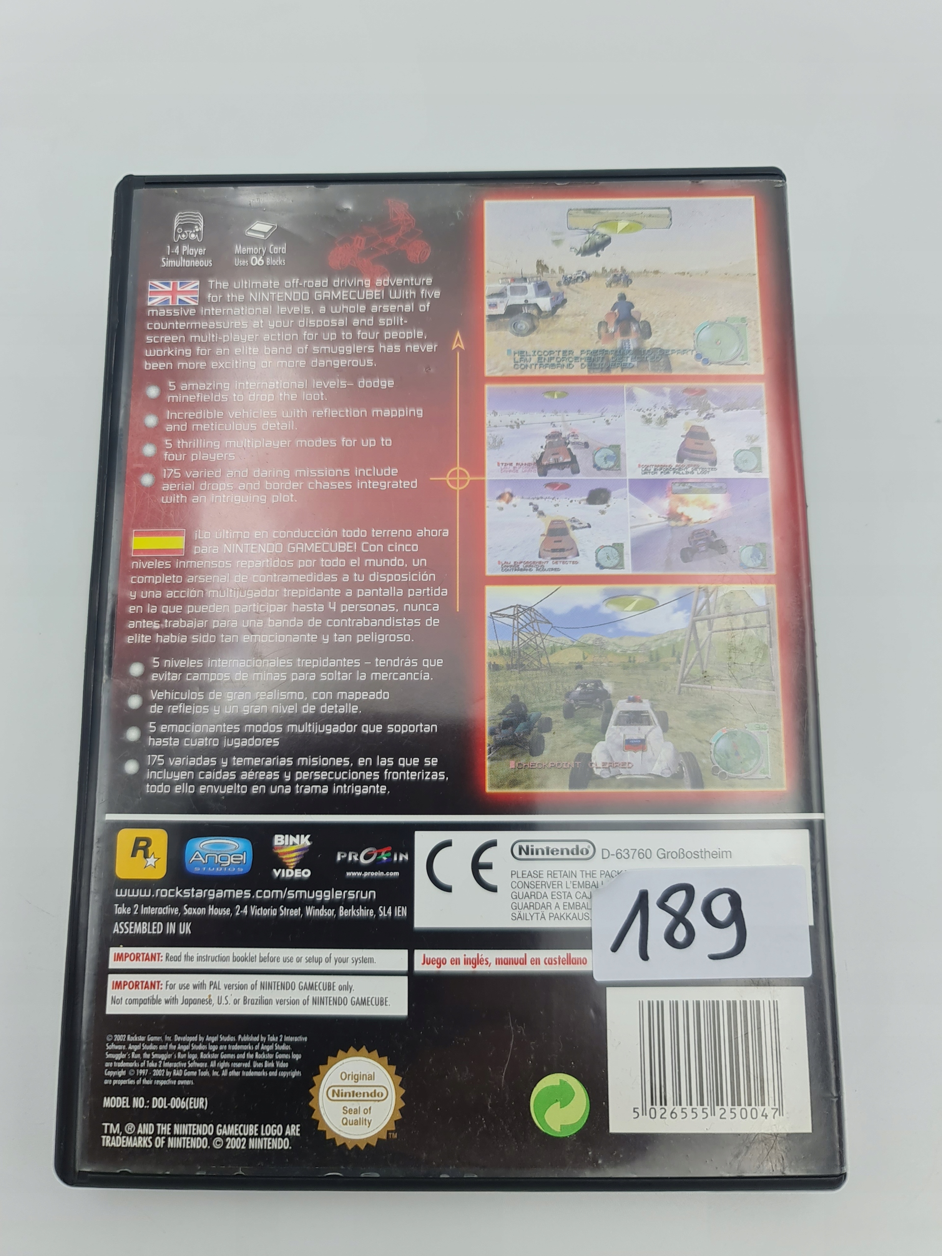 NINTENDO GAMECUBE SMUGGLER'S RUN WARZONES Platforma Nintendo GameCube